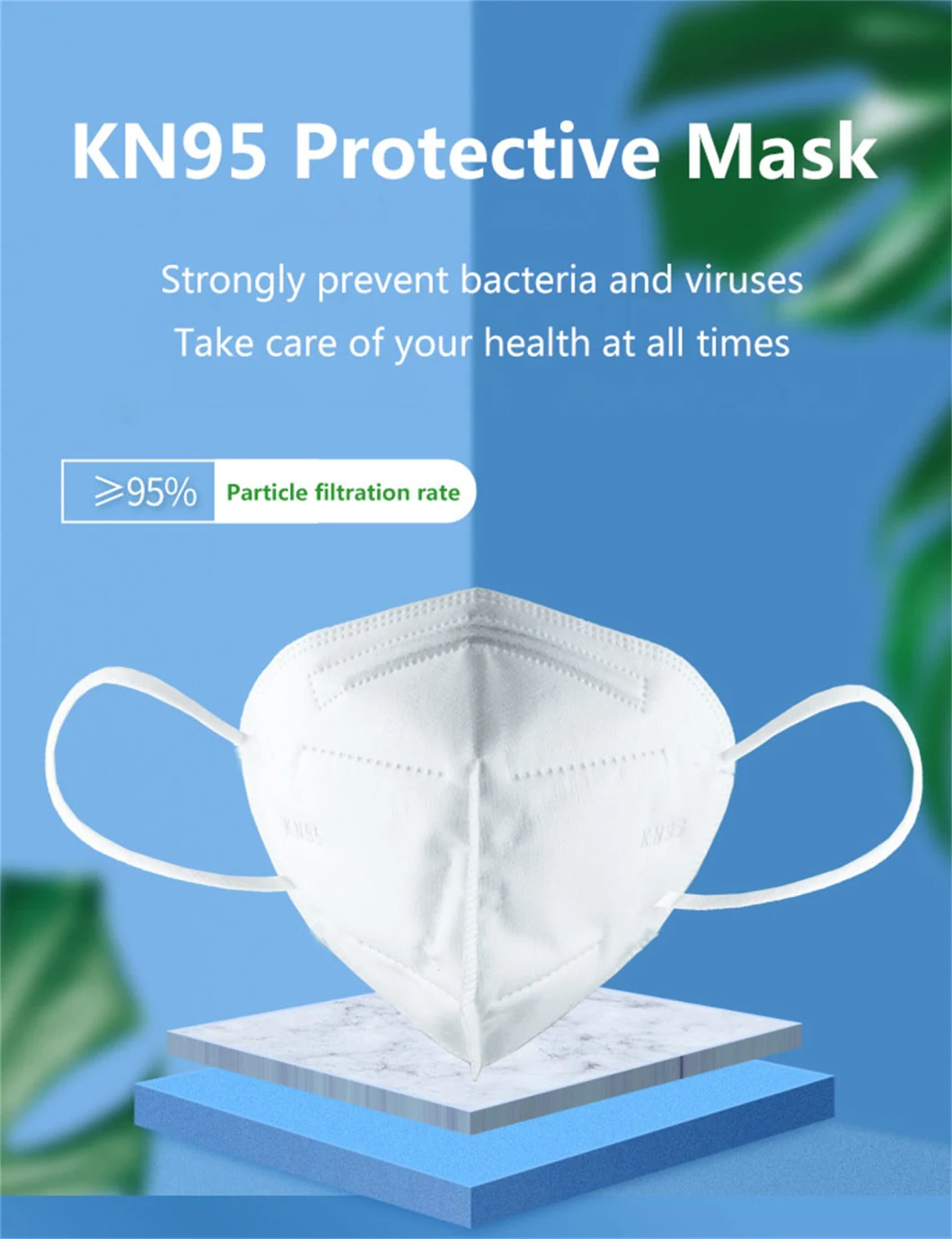 5 Ply Layers Nonwoven Meltblown Cloth Face Kn95mask 3D Half Face Cover KN95 Mask Maskss Face KN95 3D