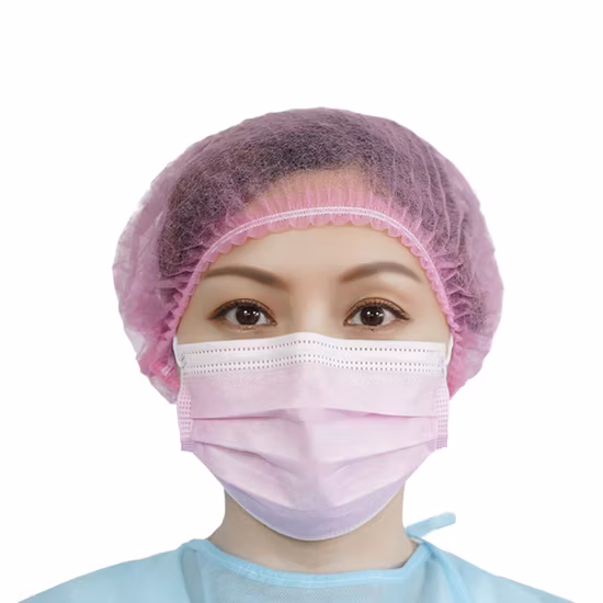 부직포 재질의 귀고리를 갖춘 3겹 일회용 의료용 안면 마스크