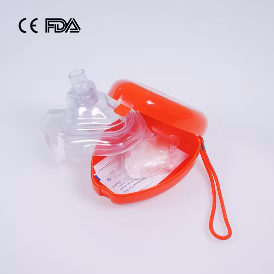 CPR 마스크, 일회용 CPR 포켓 마스크, 의료 응급 구강 대 구강 호흡, 야외 CPR 마스크, CE, ISO가 포함된 응급 처치 CPR 페이스 마스크